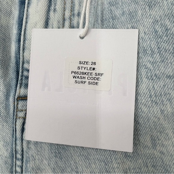 PISTOLA‎ light Wash Raw Hem Straight Leg Jeans Cotton Blend 26 - Picture 4 of 10